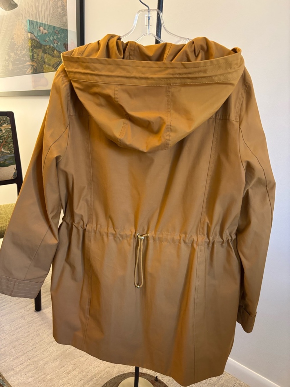 Cole Haan Women's Hooded Jacket in Camel Brown - Picture 3 of 6